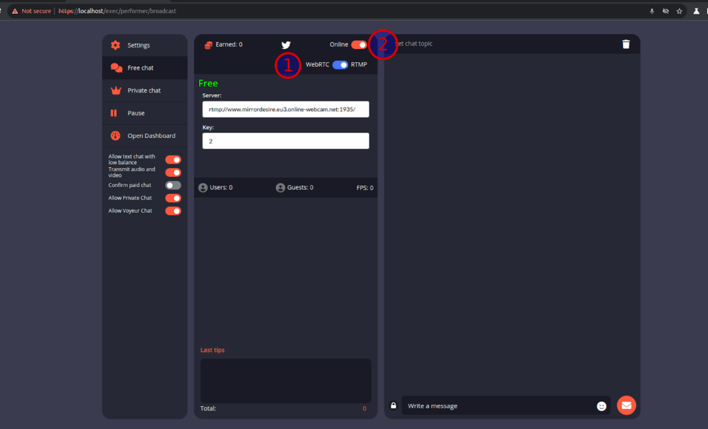 RTMP stream in WebVideo
